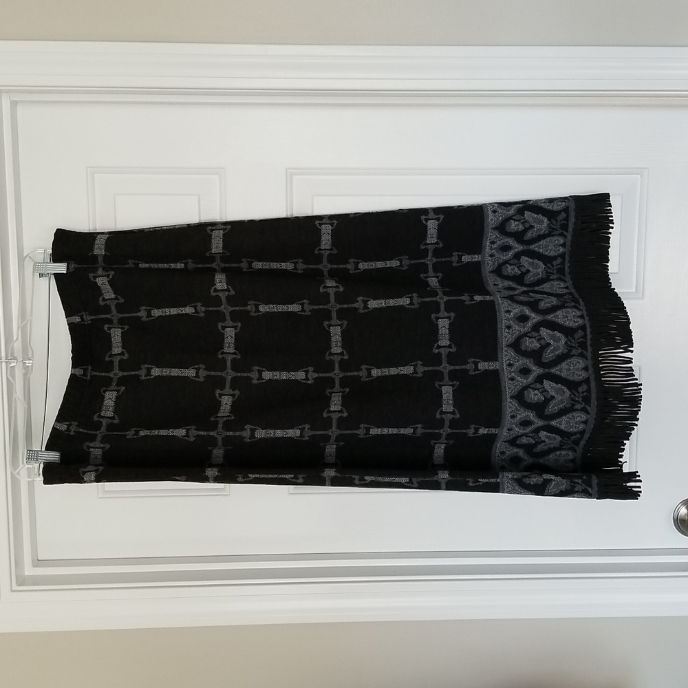 Nina Leonard fringed skirt